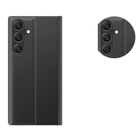 Jaunais Sleep Flip vāciņš ar statīva funkciju Samsung Galaxy A26 - melns