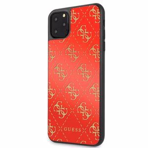 Guess GUHCN654GGPRE iPhone 11 Pro Max red/red hard case 4G Double Layer Glitter