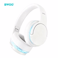 BWOO ANC Bezvadu Headphone Premuim Sound Quality BW587 balts