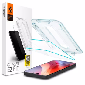 Spigen Glas.tR EZ Fit rūdītais aizsargstikls iPhone 15 / 16 – 2 gab.