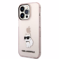 Karl Lagerfeld KLHCP14LHNCHTCP iPhone 14 Pro 6.1" rozā/rozā cietais apvalks Ikonik Choupette