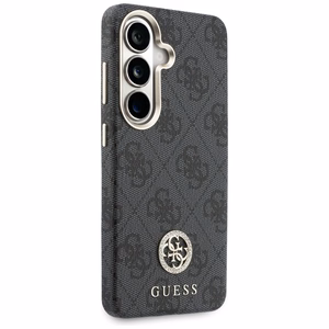Guess maciņš 4G Rhinestone Round Logo MagSafe priekš Samsung Galaxy S26 melns
