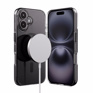 Crong Clear MAG Pro MagSafe vāciņš ierīcei iPhone 16, melns