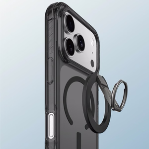 AmazingThing Titan Pro Grip Ring komplekts viedtālruņa apvalks iPhone 17 Pro, saderīgs ar MagSafe - melns