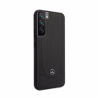 Mercedes ādas Urban Line viedtālruņa apvalks Samsung Galaxy S22+ - melns