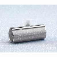 VEGER portatīvais lādētājs 5000 mAh ar iebūvētu savienotāju Lightning PD QC3.0 2,4A 12W PlugOn (W0573P) sudraba