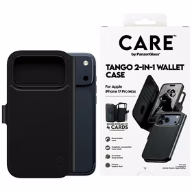 CARE by PanzerGlass Funkcionālais Tango 2in1 Maki apvalks Magnētiskais iPhone 17 Pro Max - Melns