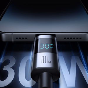 Joyroom S-A16 Pro Prism sērijas 30W USB-C - Lightning kabelis ar ekrānu 1,2 m - melns