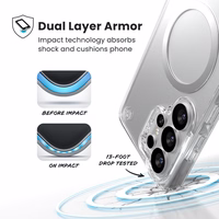 Speck Presidio Perfect-Clear Magnet - Samsung Galaxy S26 Ultra MagSafe maciņš (Clear/Clear/sudrabs)