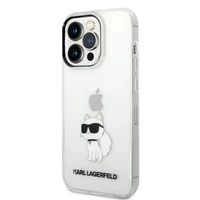 Karl Lagerfeld KLHCP14XHNCHTCT iPhone 14 Pro Max 6.7" caurspīdīgs cietais apvalks Ikonik Choupette