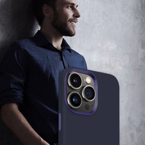 Crong Color Cover LUX Magnetic vāciņš ierīcei iPhone 15 Pro, saderīgs ar MagSafe, tumši zils