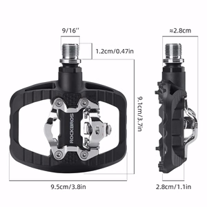 Rockbros PD303 daļēji fiksējami platformas velosipēda pedāļi – melni