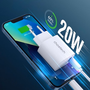 Lādētājs Choetech Q5004 balts (USB-C / 20W) (2 gab.)