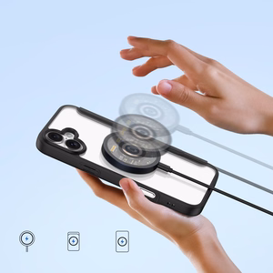 Dux Ducis Skin X Pro iPhone 16 viedtālruņa apvalks ar MagSafe un atveramu vāciņu - melns