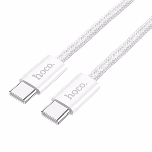 USB kabelis Hoco X104 60W USB-C uz USB-C 2.0m, balts