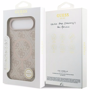 Guess 4G Ring Classic Logo MagSafe futrālis iPhone 17 Air - Rozā krāsā