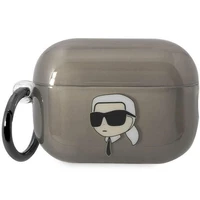Karl Lagerfeld KKLAP2HNIKTCK AirPods Pro 2 apvalks melns/melns Ikonik Karl Lagerfeld