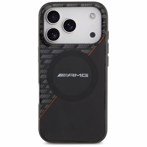 Mercedes AMG IML Double Layer Rhombs vāciņš modelim iPhone 18 Pro / 17 Pro, saderīgs ar MagSafe – melns un sarkans