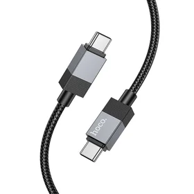 Kabelis USB C uz USB C Hoco 3A 60W 1 m X110 melns