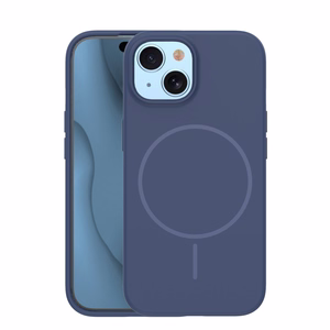 Silikona Thin Mag maciņš for iPhone 14 6,1" tumši zils