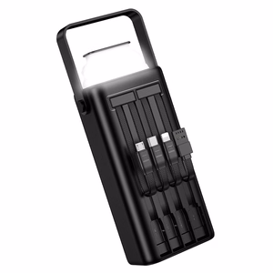 Borofone portatīvais lādētājs 30000mAh BJ65 High - 2xUSB + Type C - QC 3.0 22,5W + PD 20W ar USB, Type C, Lightning un micro USB melna