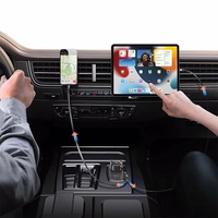 USAMS Auto lādētājs ar satīšanas kabeli 2xUSB-C C41 PD 30W Fast Charge melns CC220CC01 (US-CC220)