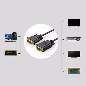 Orico XD-DITV DVI 24+1–VGA, Full HD kabelis, 5 m – melns