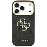 GUESS viedtālruņa apvalks IPHONE 17 Pro (PU W/ Big 4G Classic & Big Strap Metal Buttons) melns