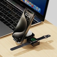 Dudao A11Pro+ 15W 3in1 indukcijas lādētājs tālrunim / viedpulkstenim / austiņām - melns