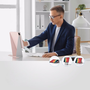 AmazingThing Matte Pro Mag Folio apvalks ar statīvu iPad Air M3 11" - Rozā krāsā