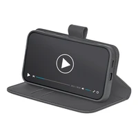 Puro atverams viedtālruņa apvalks ar maku Samsung Galaxy S25+ - melns