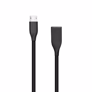 Silicone Cable USB - Micro USB (black, 2m)