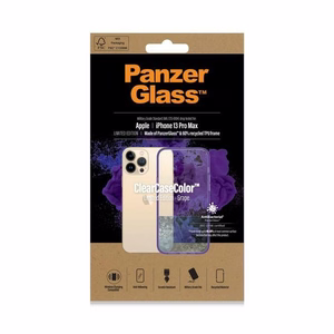 PanzerGlass ClearCase antibakterālais militārās klases sertificētais viedtālruņa apvalks iPhone 13 Pro Max - caurspīdīgs violets