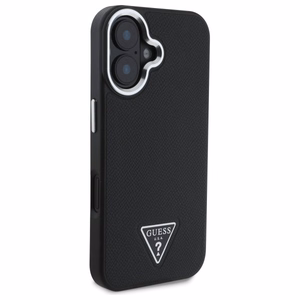 Guess GUHMP16MPGTSPSK iPhone 16 Plus 6.7" melns/melns cietais apvalks Graudains Trīsstūris MagSafe
