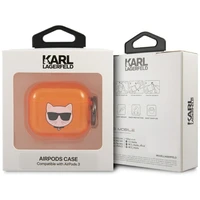 Karl Lagerfeld Choupette AirPods apvalks 3 - oranžs