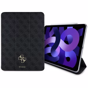Guess GUFC13RM24PS4SGK iPad Air 13" 2024 melns/melns Magnētiskais 4G Liels Logotips