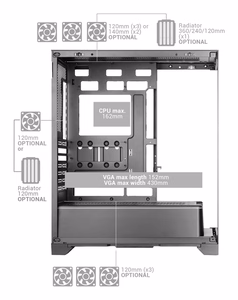Mars Gaming MCPRISMA datora korpuss Midi Tower melns