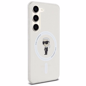 Karl Lagerfeld IML Ikonik magnētiskais viedtālruņa apvalks Samsung Galaxy S23 - caurspīdīgs