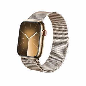 Crong Milano Steel nerūsējošā tērauda siksniņa Apple Watch 44 / 45 / 46 / 49 mm, šampanieša krāsā