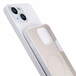 3mk Hardy Silikona Magnētiskais apvalks iPhone 15 - balta un sudraba