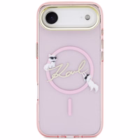 Karl Lagerfeld IML Choupettes Karl Script Logo MagSafe iPhone Air Maciņš - rozā