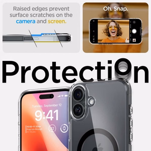 Spigen Ultra Hybrid Magnētiskais viedtālruņa apvalks ar MagSafe iPhone 16 Plus - melns