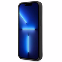 Guess GUHCP14MPSATLG iPhone 14 Plus 6.7 "sudraba/sudraba cietais apvalks SaffianoTriangle Logo