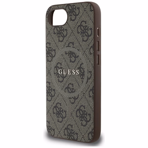 Guess 4G Ring Classic Logo Magnētiskais viedtālruņa apvalks iPhone 16e - brūns