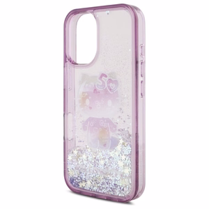 Hello Kitty Liquid Glitter 50. gadadienas ballītes viedtālruņa apvalks iPhone 16 - violets