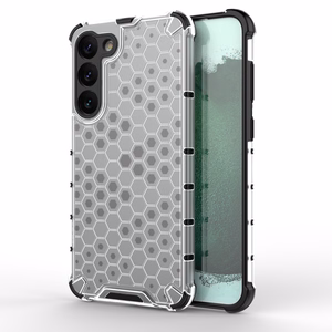 Honeycomb viedtālruņa apvalks Samsung Galaxy S23+ bruņots hibrīda pārsegs caurspīdīgs