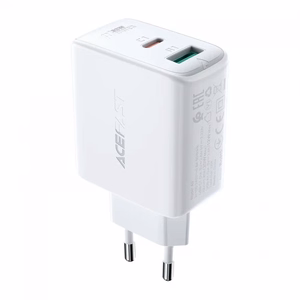 Acefast сетевое зарядное устройство USB Type C / USB 32W, PPS, PD, QC 3.0, AFC, FCP белое (A5 white)