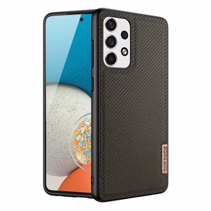 Dux Ducis Fino viedtālruņa apvalks, izgatavots no neilona materiāla, paredzēts Samsung Galaxy A73, zaļš