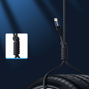USB kabelis Joyroom N10 pelēks Lightning (komplekts 3 gab.: 25cm / 120cm / 200cm)