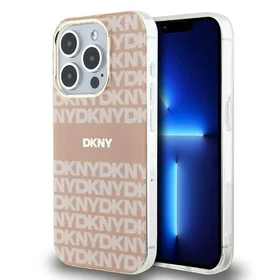 DKNY IML Mono un svītras Magnētiskais viedtālruņa apvalks iPhone 15 Pro - rozā